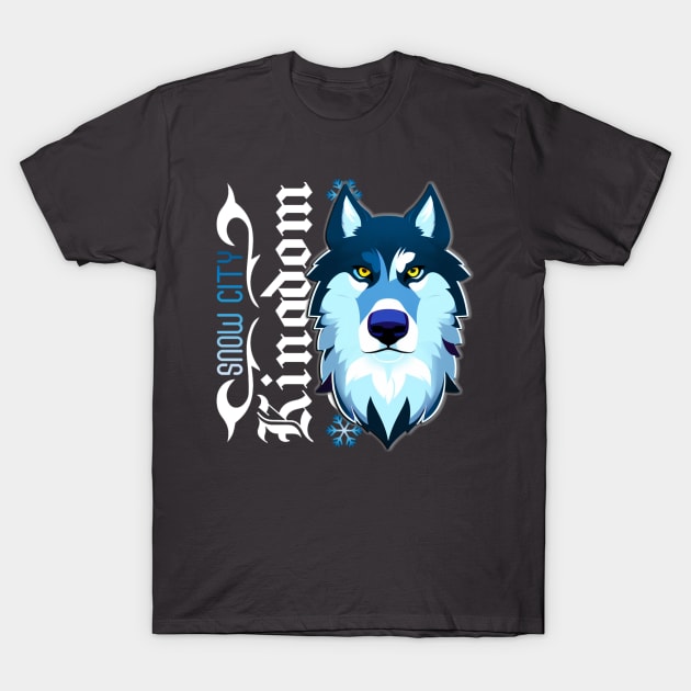 snow city kingdom Wolf tee T-Shirt by BiG HueB